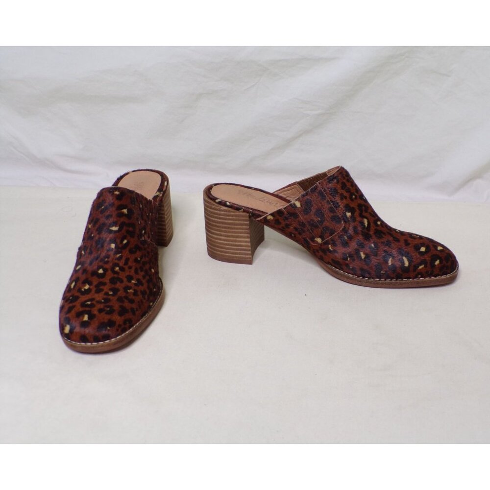 🆕MADEWELL Carey Mule Slide Shoes Calf Hair Leopard 9.5 - Picture 5 of 12